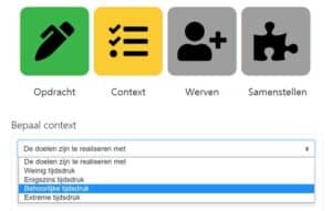bepaal de context van je team opdracht