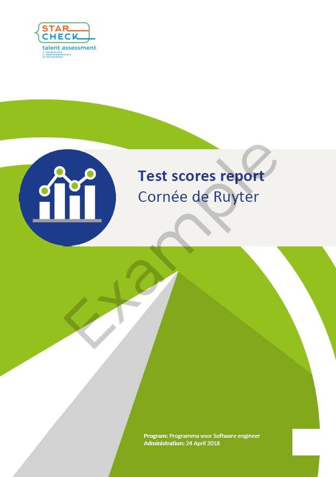 Example assessment report test scores